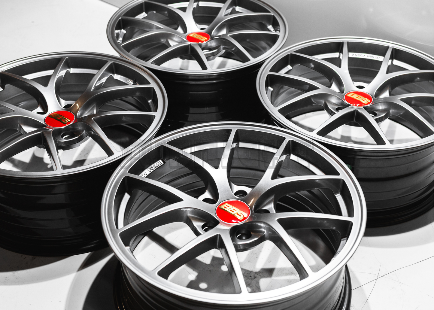 18" Gunmetal BBS RIA Style Wheels (5x114.3) Square Set