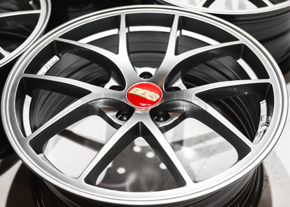 18" Gunmetal BBS RIA Style Wheels (5x114.3) Square Set