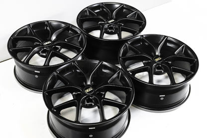 18" Satin Black BBS SR Style Wheels Square Set (5x120) 18x8.0