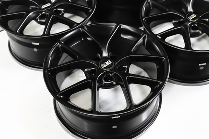 18" Satin Black BBS SR Style Wheels Square Set (5x120) 18x8.0