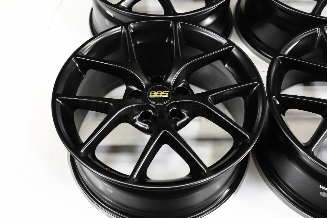 18" Satin Black BBS SR Style Wheels Square Set (5x120) 18x8.0