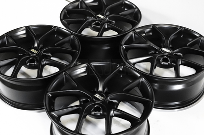 18" Satin Black BBS SR Style Wheels Square Set (5x120) 18x8.0