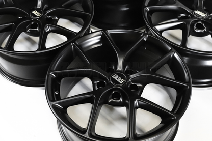 18" Satin Black BBS SR Style Wheels Square Set (5x120) 18x8.0