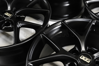 18" Satin Black BBS SR Style Wheels Square Set (5x120) 18x8.0
