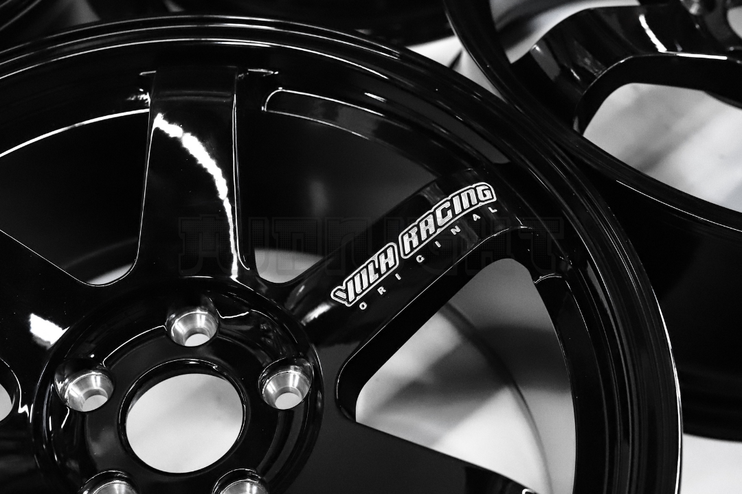 18" Gloss Black Rays TE37 Style Wheels Staggered Set (5x114.3) 18x8.5/9.5