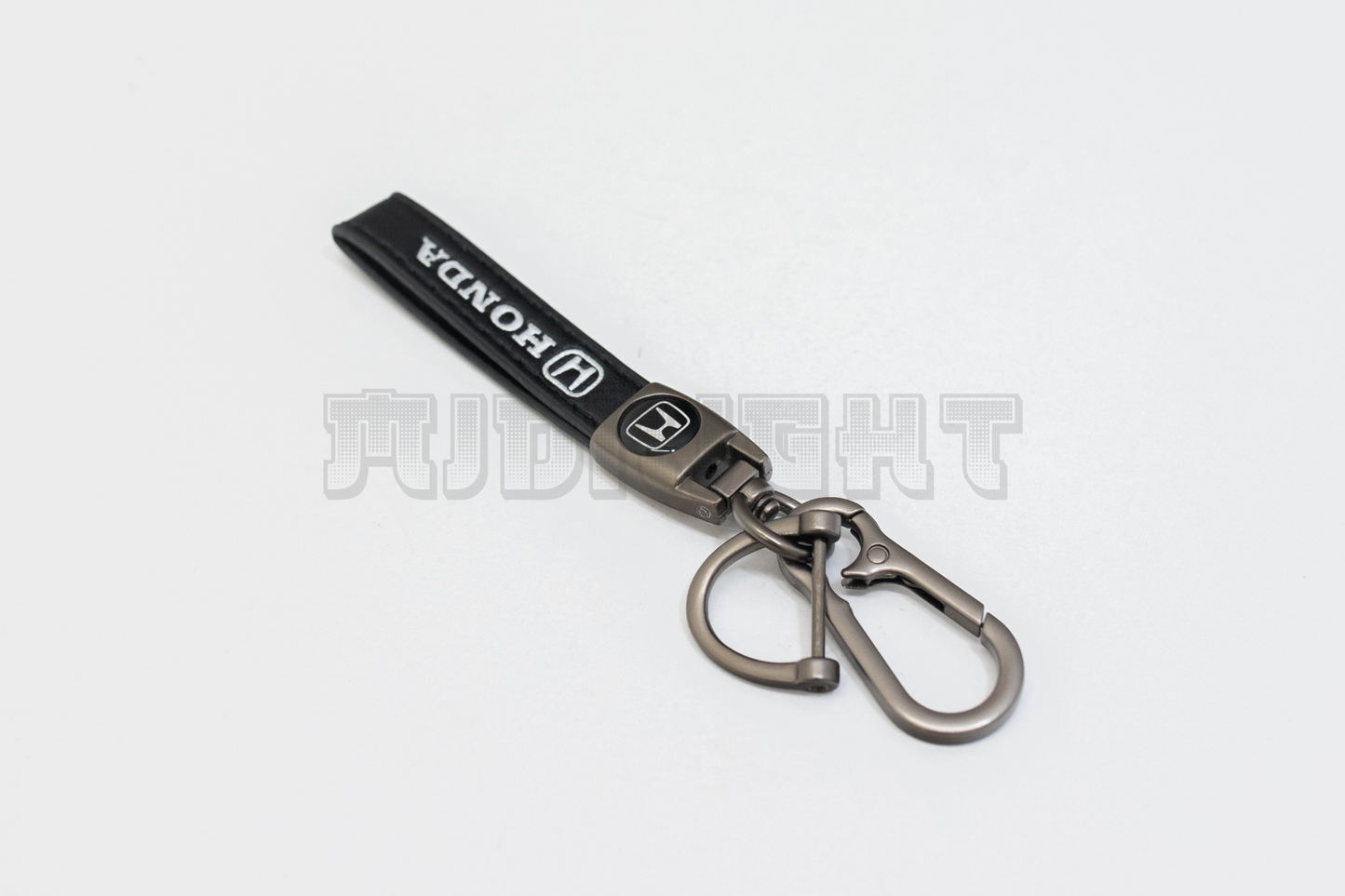 Honda Black Leather Keychain