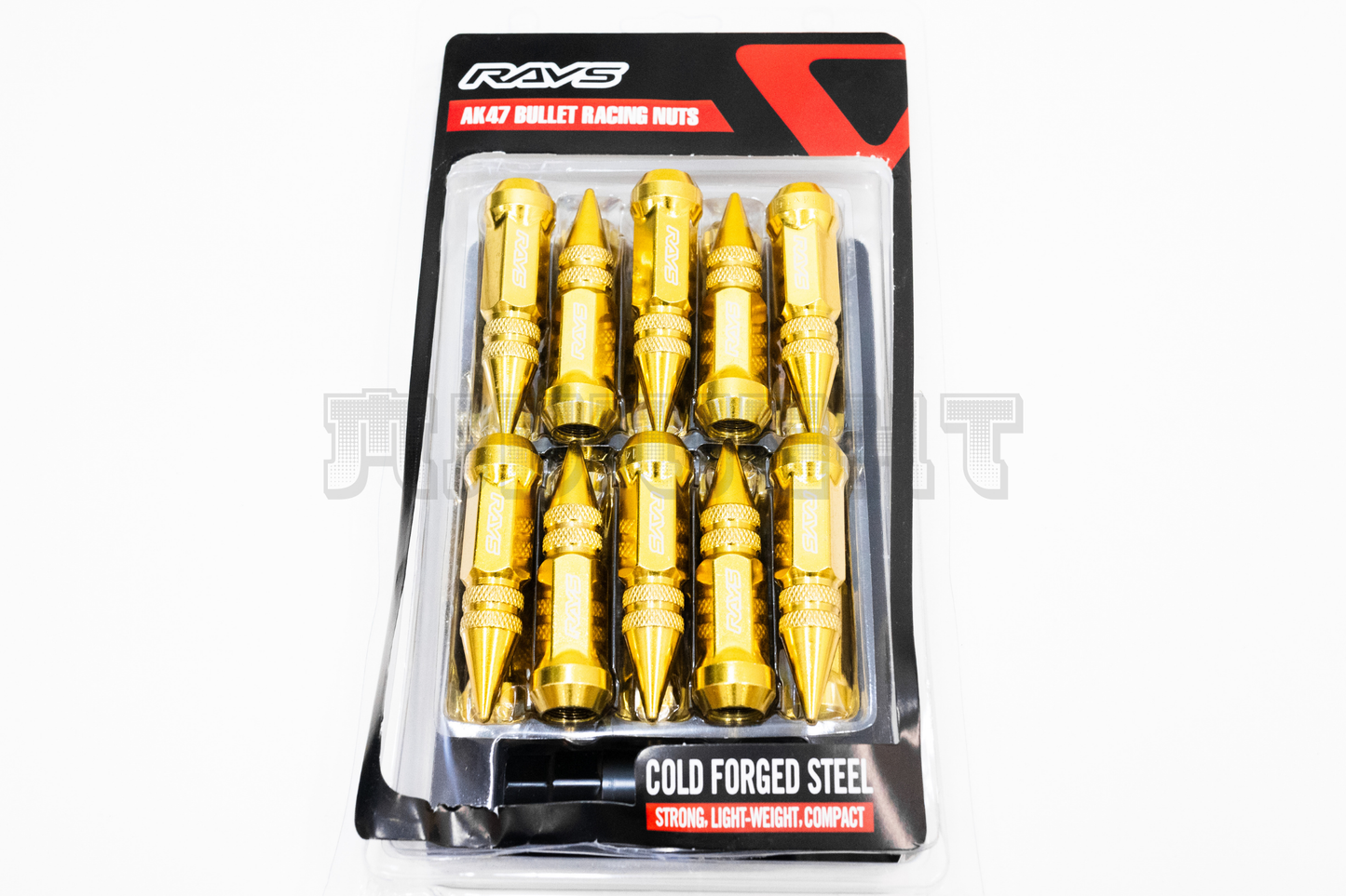 Rays AK47 Bullet Racing Nuts Gold M14xP1.5