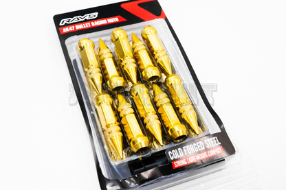 Rays AK47 Bullet Racing Nuts Gold M14xP1.5