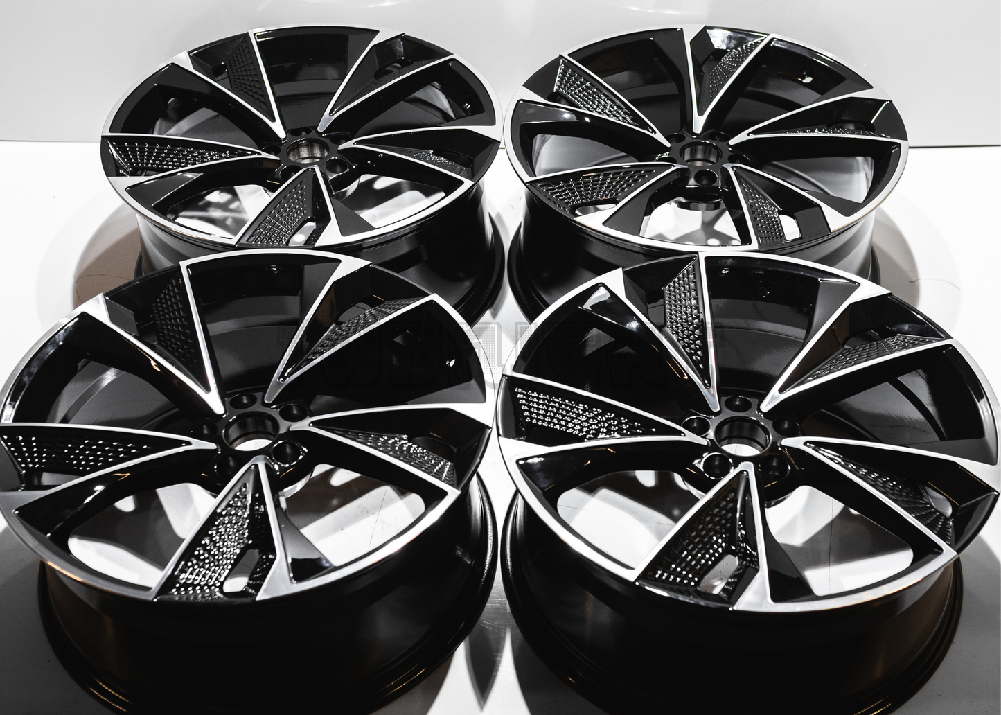 21" Gloss Black Machined Wheels For Audi (5x112) Square Set