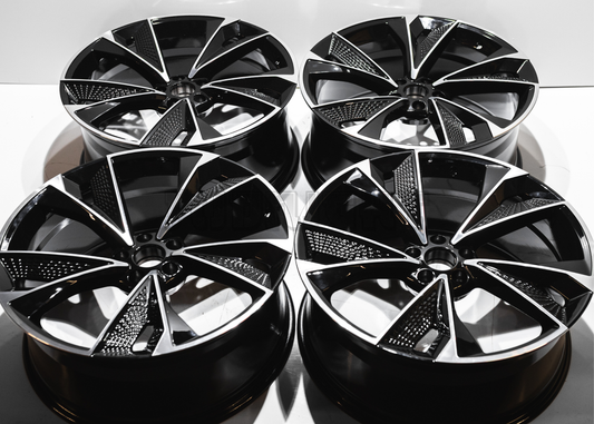 21" Gloss Black Machined Wheels For Audi (5x112) Square Set