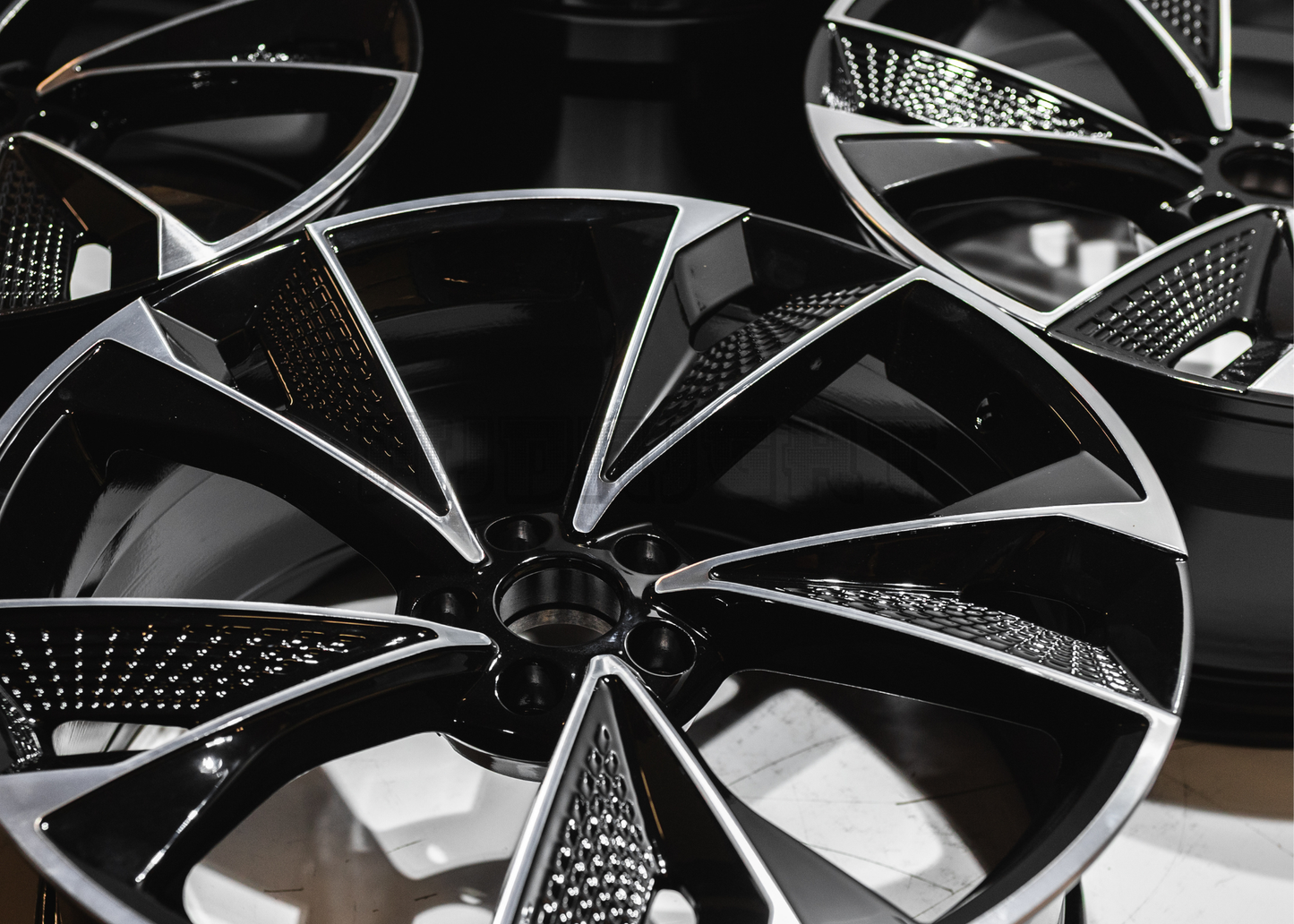 21" Gloss Black Machined Wheels For Audi (5x112) Square Set