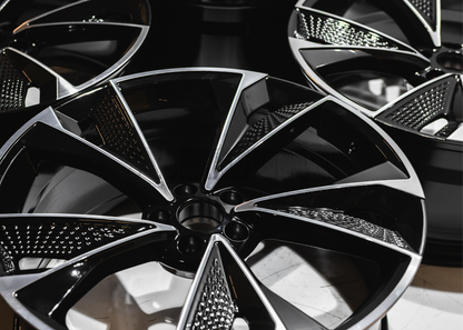21" Gloss Black Machined Wheels For Audi (5x112) Square Set