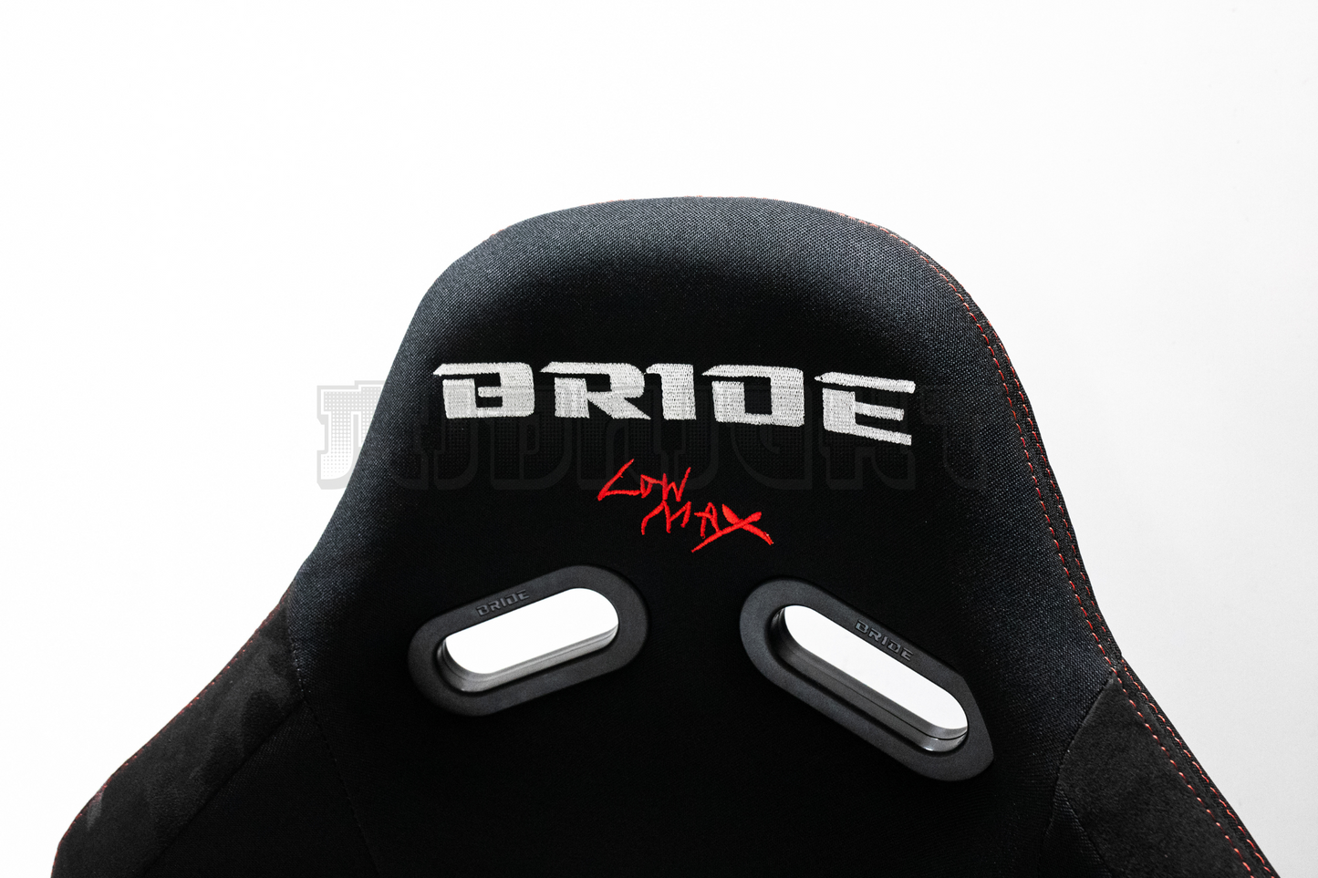 Bride Stradia II Style Black Fabric Gradation Reclinable Bucket Seat Carbon Fiber Back