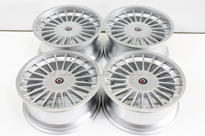 18" Silver Machined Classic Alpina Style Wheels For BMW Staggered Set (5x120) (5x112) 18x8/9