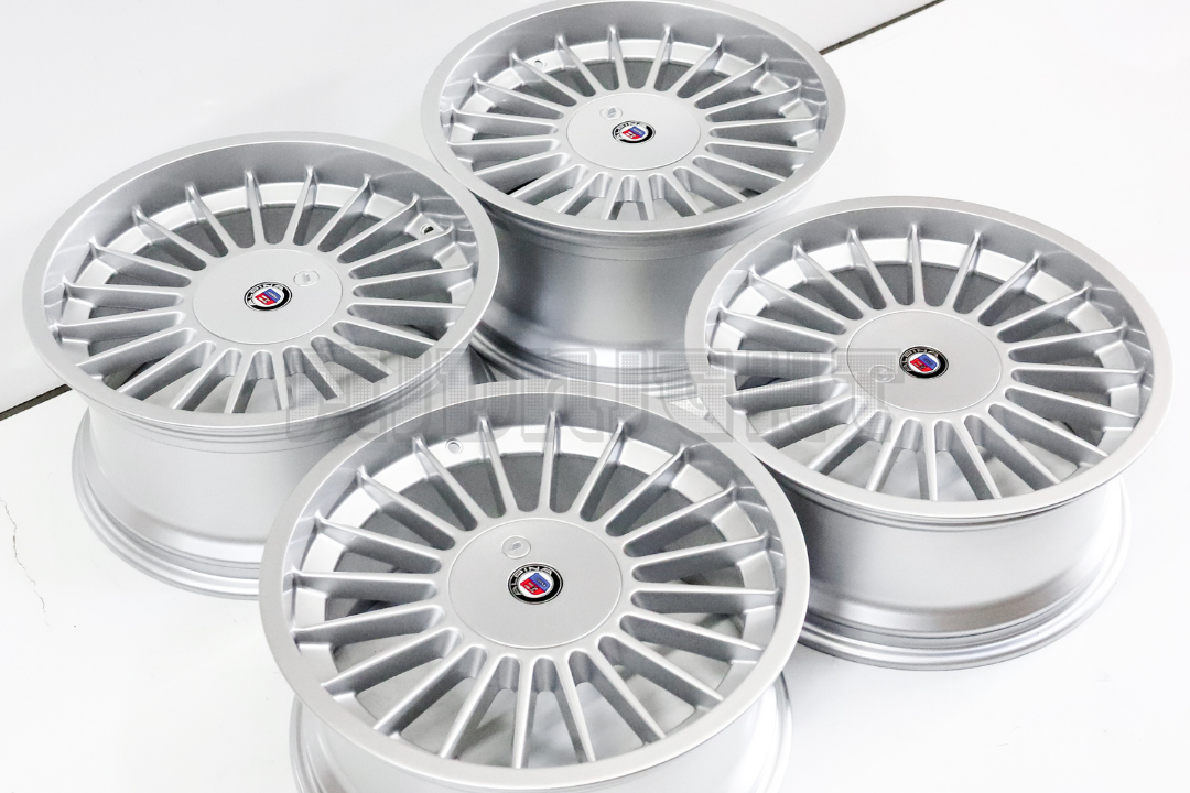 18" Silver Machined Classic Alpina Style Wheels For BMW Staggered Set (5x120) (5x112) 18x8/9