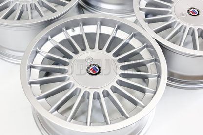 18" Silver Machined Classic Alpina Style Wheels For BMW Staggered Set (5x120) (5x112) 18x8/9