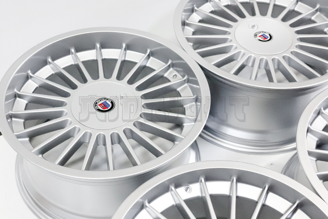 18" Silver Machined Classic Alpina Style Wheels For BMW Staggered Set (5x120) (5x112) 18x8/9
