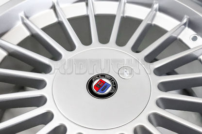 18" Silver Machined Classic Alpina Style Wheels For BMW Staggered Set (5x120) (5x112) 18x8/9