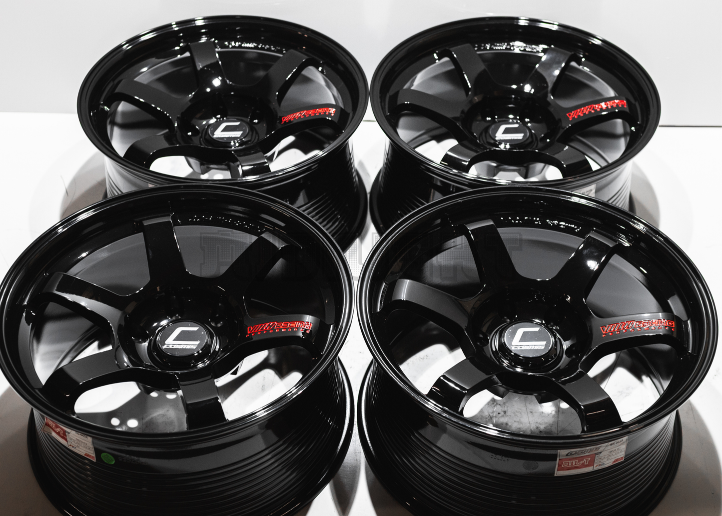 18" Gloss Black Rays TE37 Style Wheels (6x139.7) Square Set
