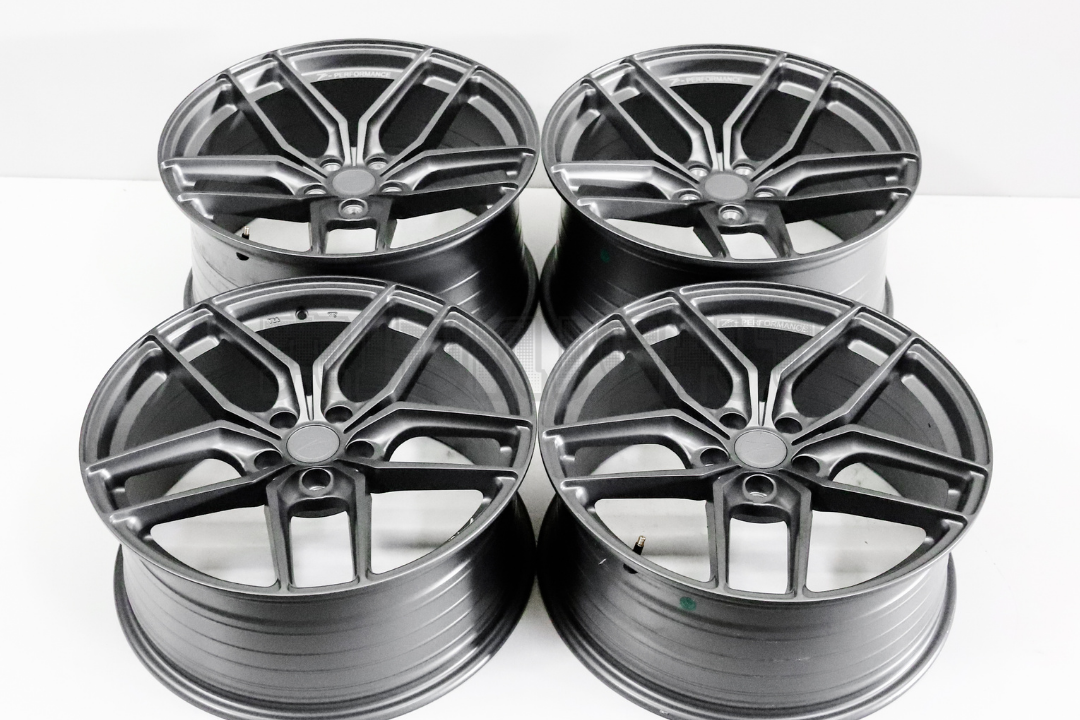 19" Matte Gunmetal Z Performance Wheels Staggered Set (5x112) 19x8.5/9.5