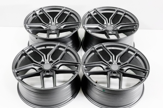 19" Matte Gunmetal Z Performance Wheels Staggered Set (5x112) 19x8.5/9.5