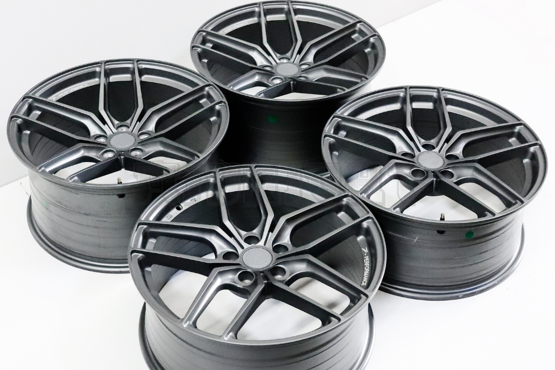19" Matte Gunmetal Z Performance Wheels Staggered Set (5x112) 19x8.5/9.5
