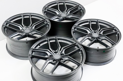 19" Matte Gunmetal Z Performance Wheels Staggered Set (5x112) 19x8.5/9.5