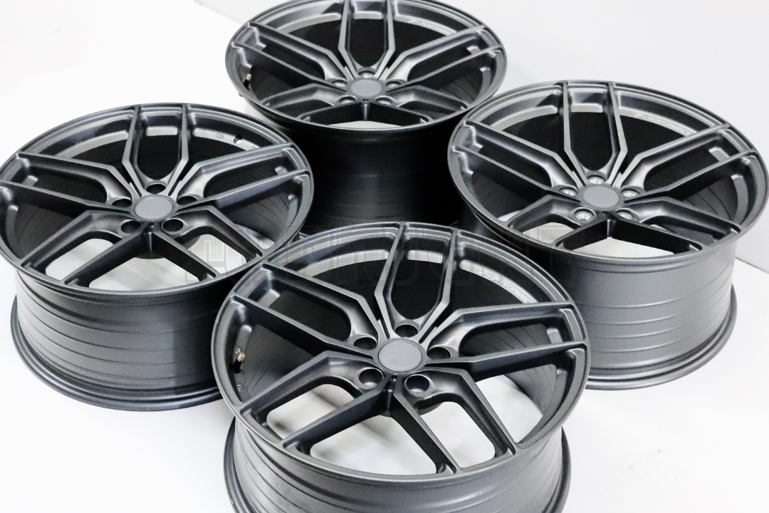 19" Matte Gunmetal Z Performance Wheels Staggered Set (5x112) 19x8.5/9.5
