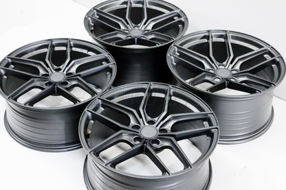 19" Matte Gunmetal Z Performance Wheels Staggered Set (5x112) 19x8.5/9.5