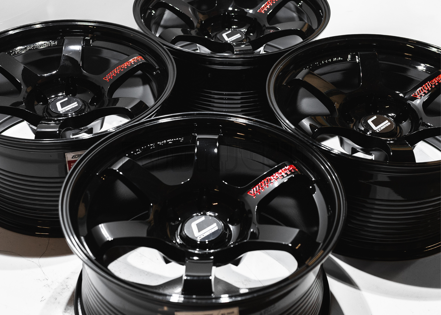 18" Gloss Black Rays TE37 Style Wheels (6x139.7) Square Set