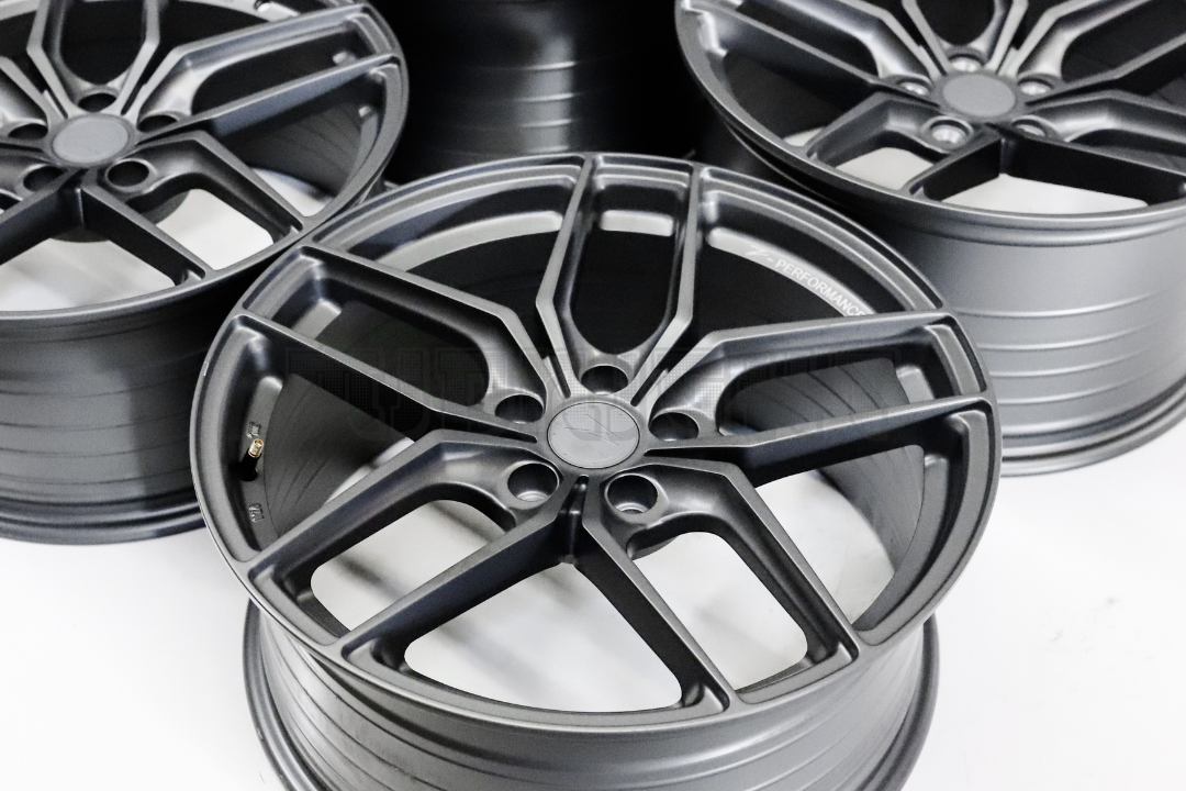 19" Matte Gunmetal Z Performance Wheels Staggered Set (5x112) 19x8.5/9.5