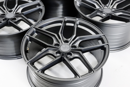 19" Matte Gunmetal Z Performance Wheels Staggered Set (5x112) 19x8.5/9.5