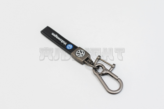 Volkswagen Black Leather Keychain