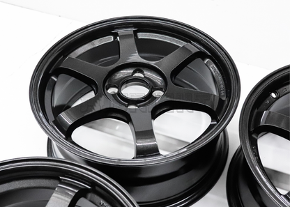 16" Gunmetal Wheels TE37 Style (4x100) Squared Set