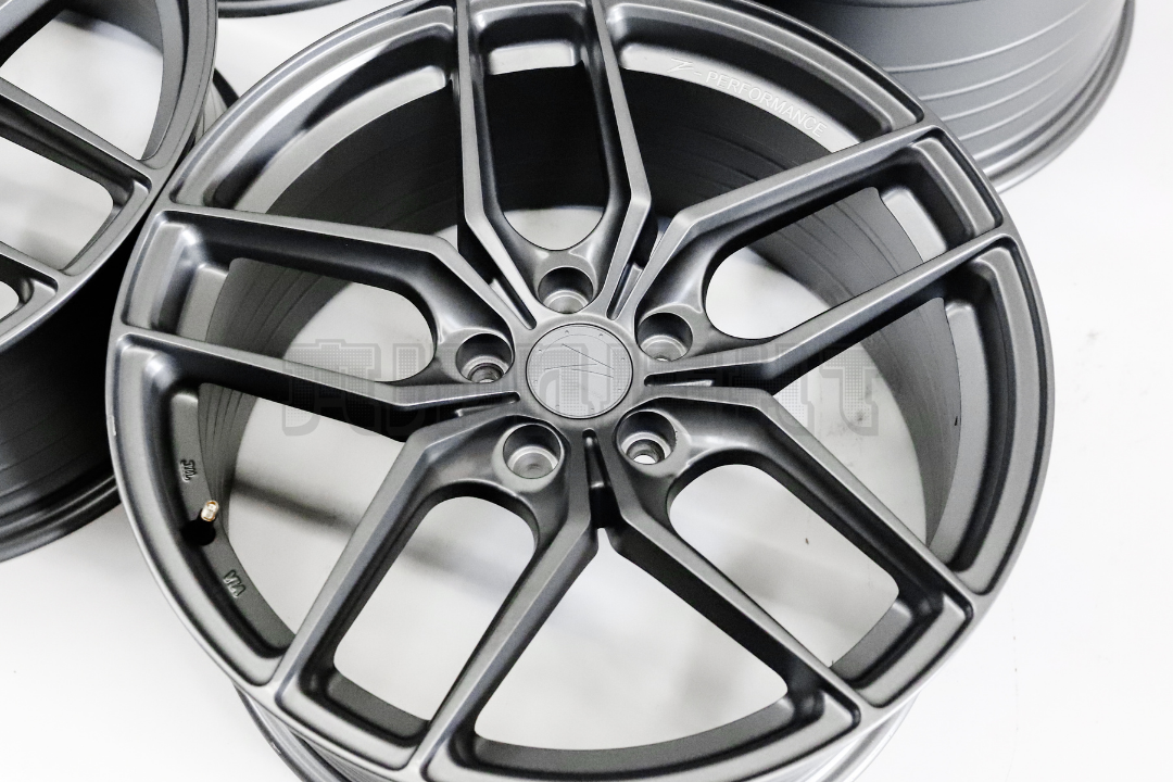 19" Matte Gunmetal Z Performance Wheels Staggered Set (5x112) 19x8.5/9.5