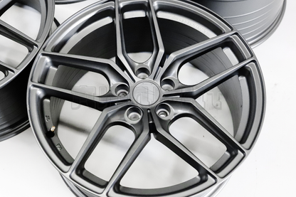 19" Matte Gunmetal Z Performance Wheels Staggered Set (5x112) 19x8.5/9.5