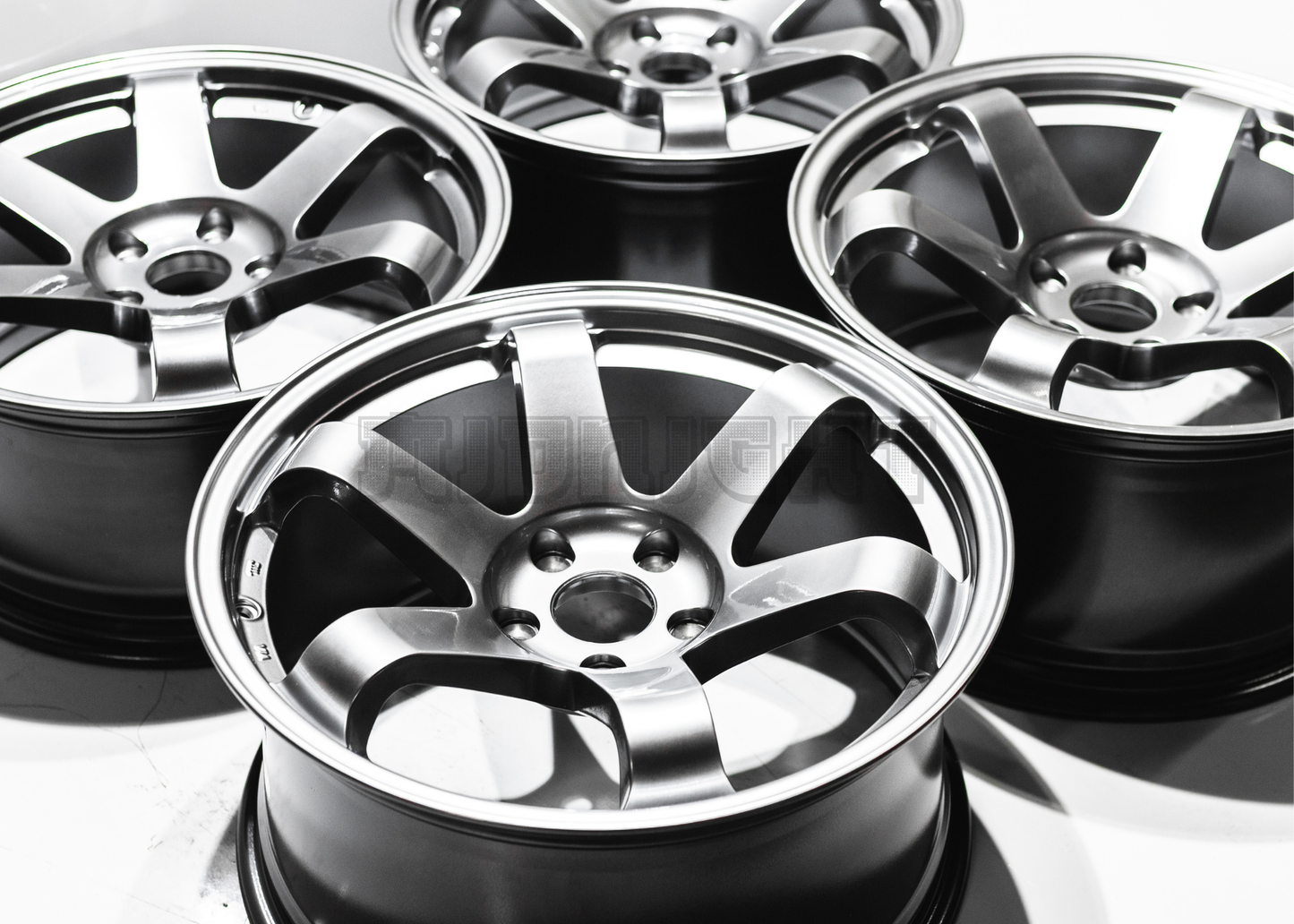 18" Gunmetal Rays TE37 Style Wheels (5x114.3) Staggered Set 18x8.5/9.5