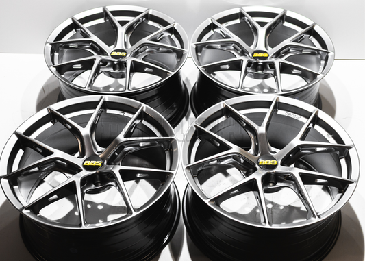 19" Gunmetal BBS FIR EVO Style Wheels (5x114.3) Staggered Set 19x8.5/9.5