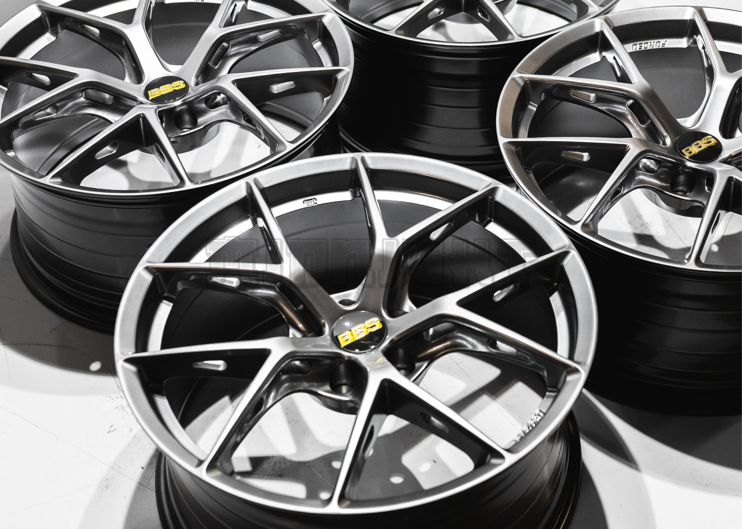 19" Gunmetal BBS FIR EVO Style Wheels (5x114.3) Staggered Set 19x8.5/9.5