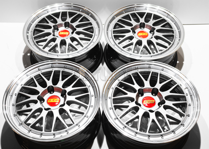 17" Gunmetal BBS LM Style Wheels (5x120) Square Set