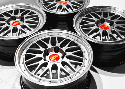17" Gunmetal BBS LM Style Wheels (5x120) Square Set