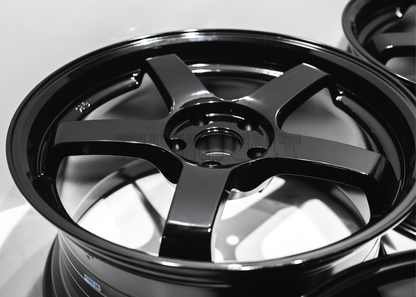 19" Gloss Black Advan Style Wheels (5x114.3) Staggered Set 19x8.5/9.5