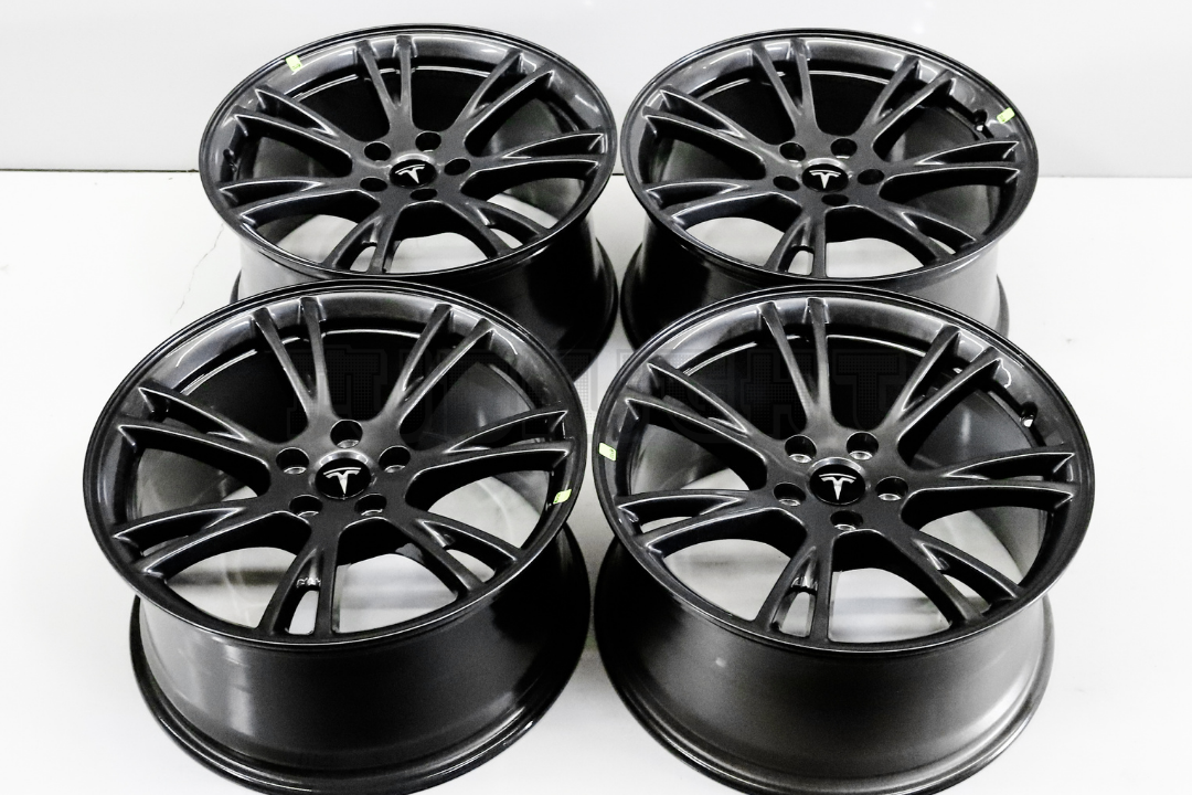 19" Gloss Gunmetal Wheels For Tesla Model Y Square Set (5x114.3)