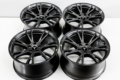 19" Gloss Gunmetal Wheels For Tesla Model Y Square Set (5x114.3)