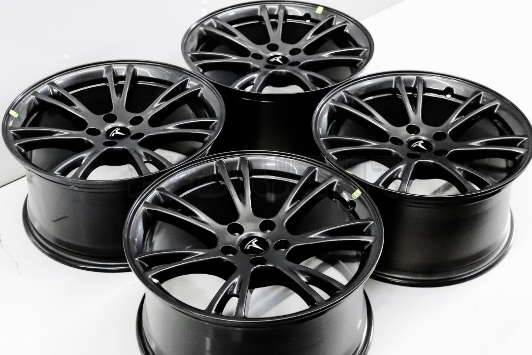 19" Gloss Gunmetal Wheels For Tesla Model Y Square Set (5x114.3)
