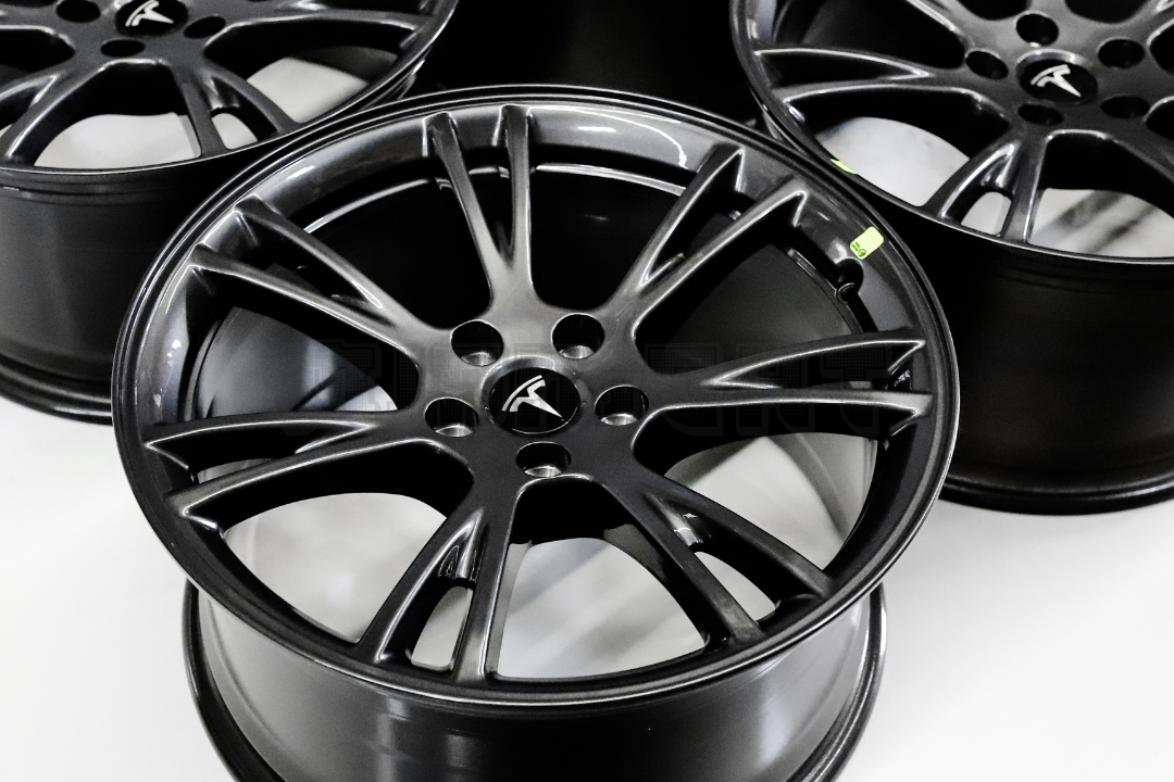 19" Gloss Gunmetal Wheels For Tesla Model Y Square Set (5x114.3)