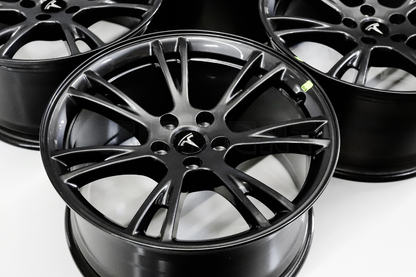 19" Gloss Gunmetal Wheels For Tesla Model Y Square Set (5x114.3)