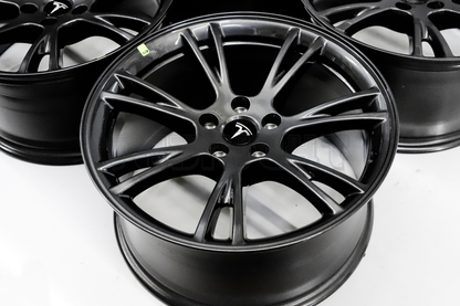 19" Gloss Gunmetal Wheels For Tesla Model Y Square Set (5x114.3)
