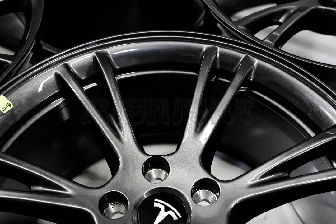 19" Gloss Gunmetal Wheels For Tesla Model Y Square Set (5x114.3)