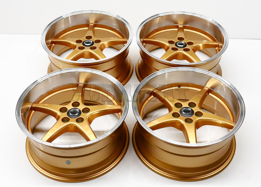 Orange Machined Lip Wheels For Volvo Squared Set